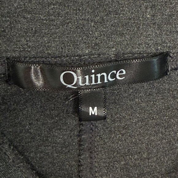 Quince Gray Heather Straight Leg Ponte Pants, M Petite - Picture 6 of 7